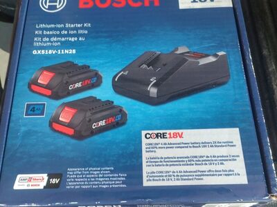 18 volt Bosch battery kit