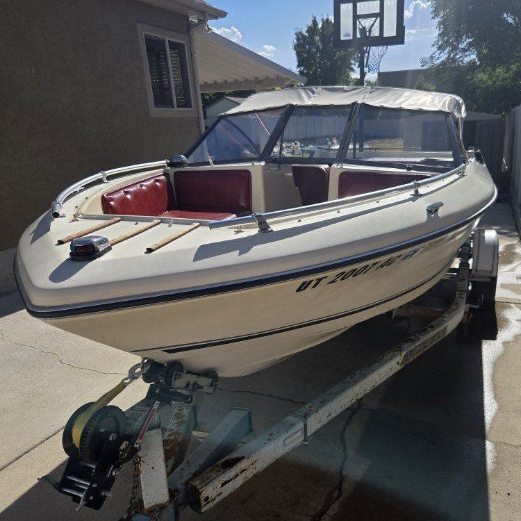 Fiberform Classic Runabout Boat with Trailer - Ready for the Water