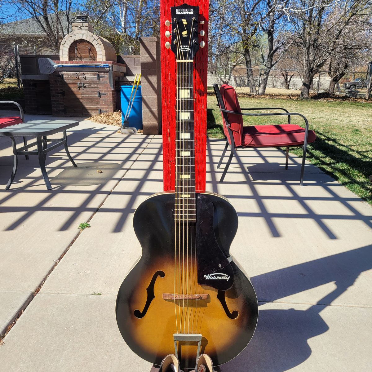 1961 Harmony F-61 Archtop Acoustic Guitar – Honeyburst – All Original – Excellent Condition – Pro Setup