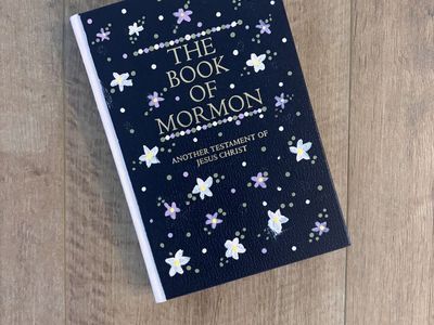 Floral painted Book of Mormon