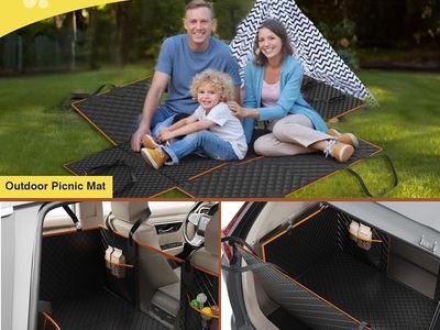 Dog Car Seat Cover, Foldable Waterproof Non-Slip Back Seat Extender, Hammock Cargo Liner for Car/SUV/Truck, Black XL