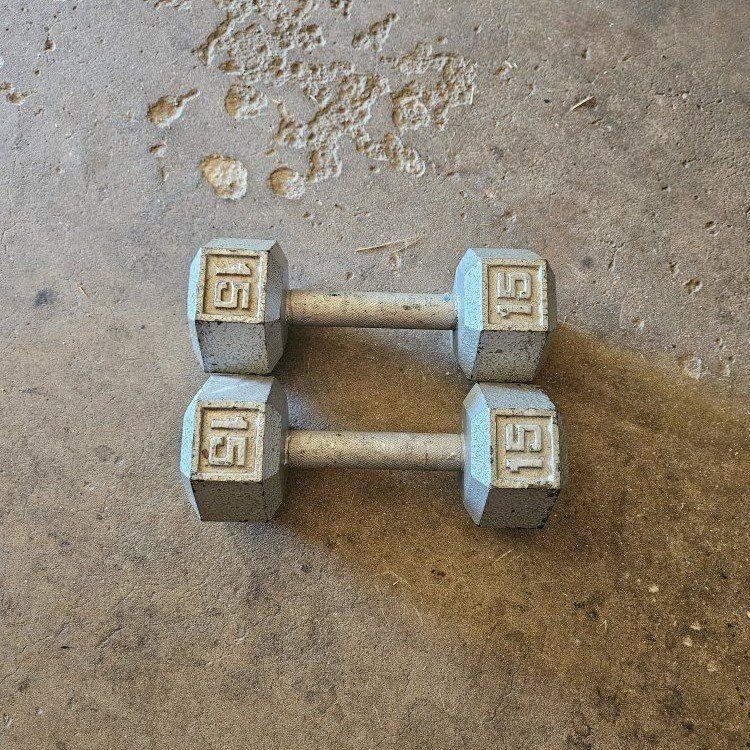 DUMBBELLS 15 LBS