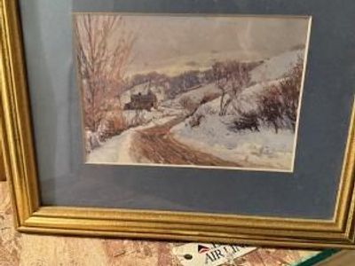 Set of 4 framed landscape prints – home décor