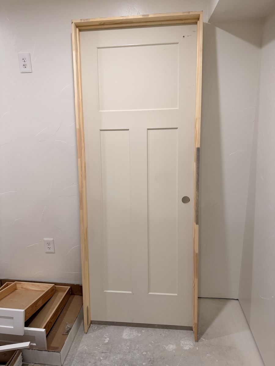 30x80 Prehung Solid Core 3 Panel Shaker Door