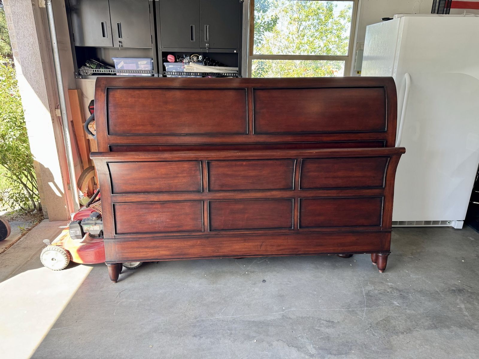 Solid Wood King Size Sleigh Bed