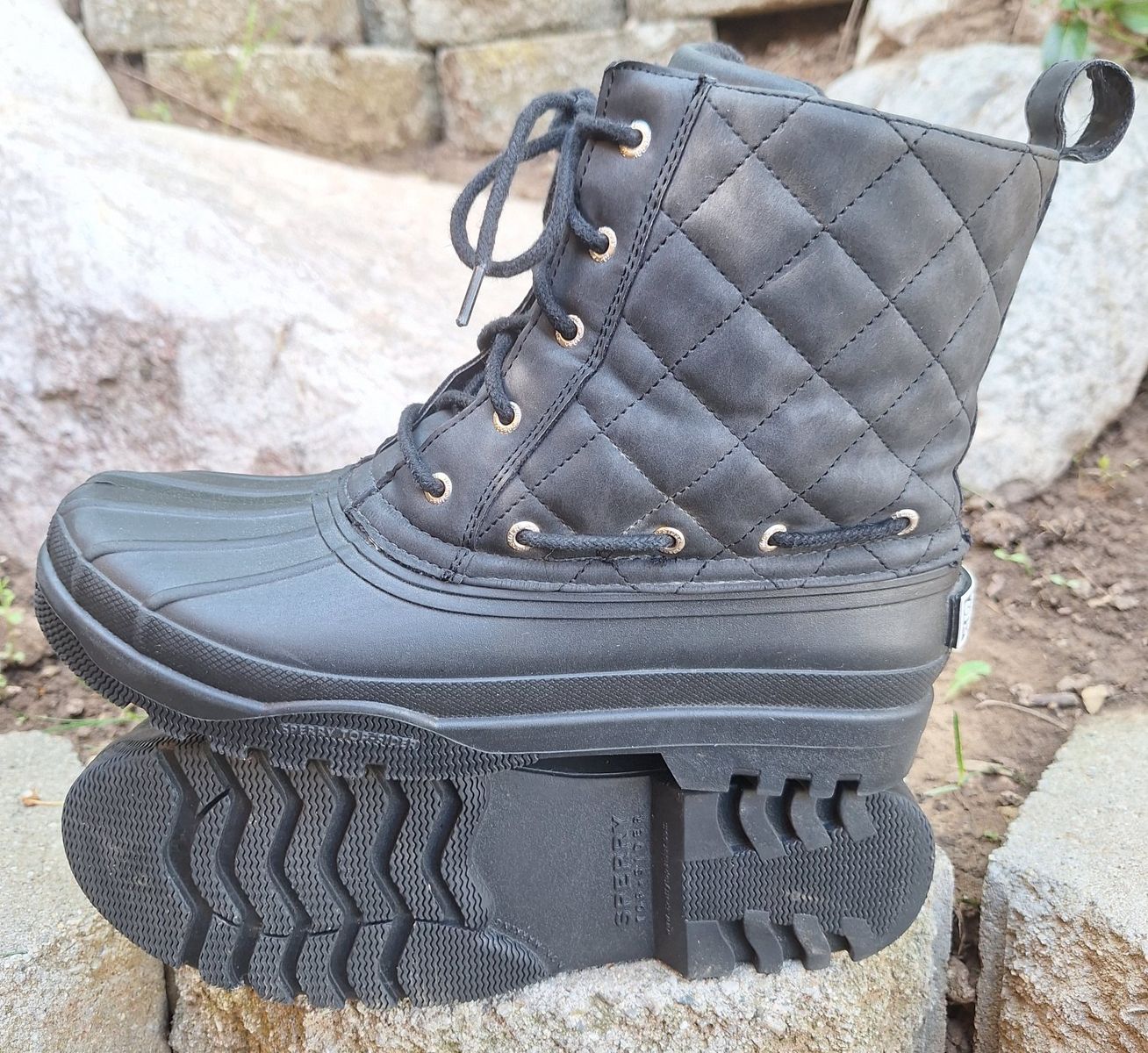 Womens Sperry Top-Sider Quilted Duck Boots Sz 9