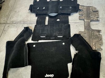 Jeep JKU Complete Carpet, Floor Mats & Cargo Liner Set - Black Carpet & All-Weather - Used, Good Condition