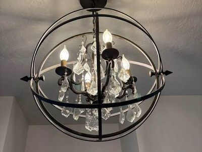 Troy Lighting 4 light Vintage Bronze Chandelier Ceiling Light $60 cash/venmo in Draper