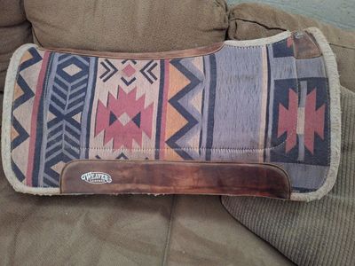 Weaver Equine All-Purpose Contoured Wool Blend Felt Saddle Pad - Southwestern Pattern