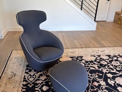 Roche Bobois – Custom “blue” chair + ottoman: Retail $3,800 | Sale $2,450