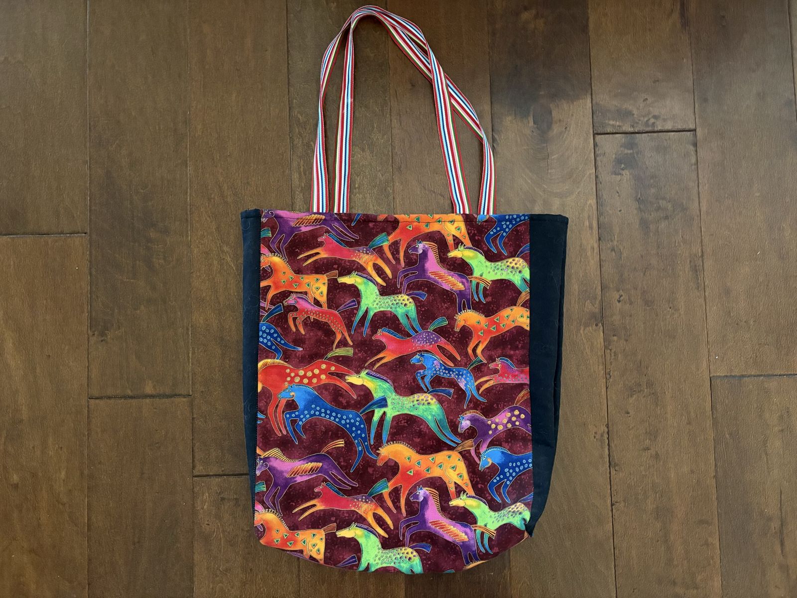Bright Colored Horses Tote Bag