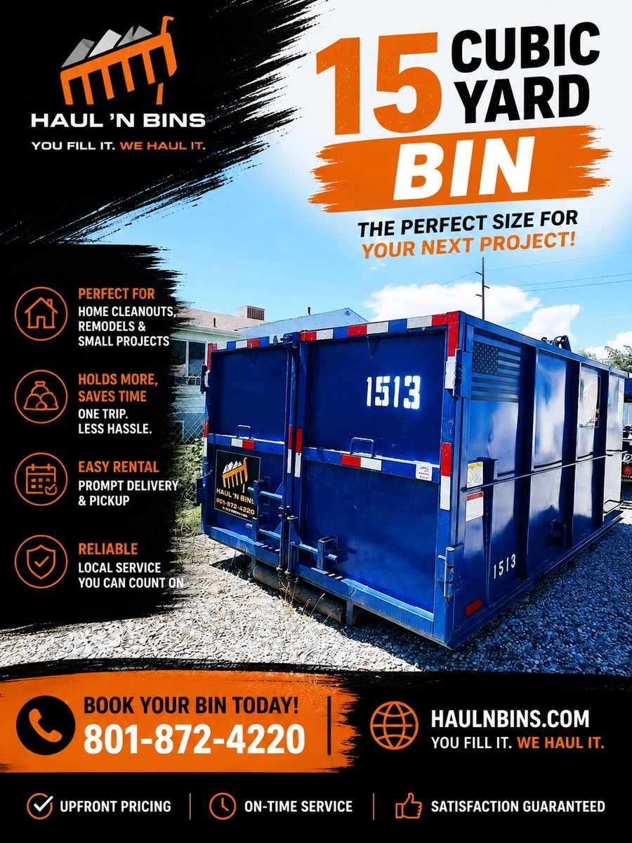 15 Cubic Yard Bin 3 days