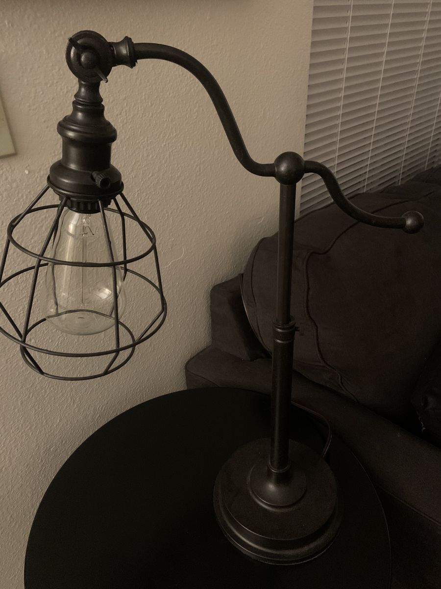 DARLING UNIQUE ADJUSTABLE LAMP W LARGE EDISON BULB