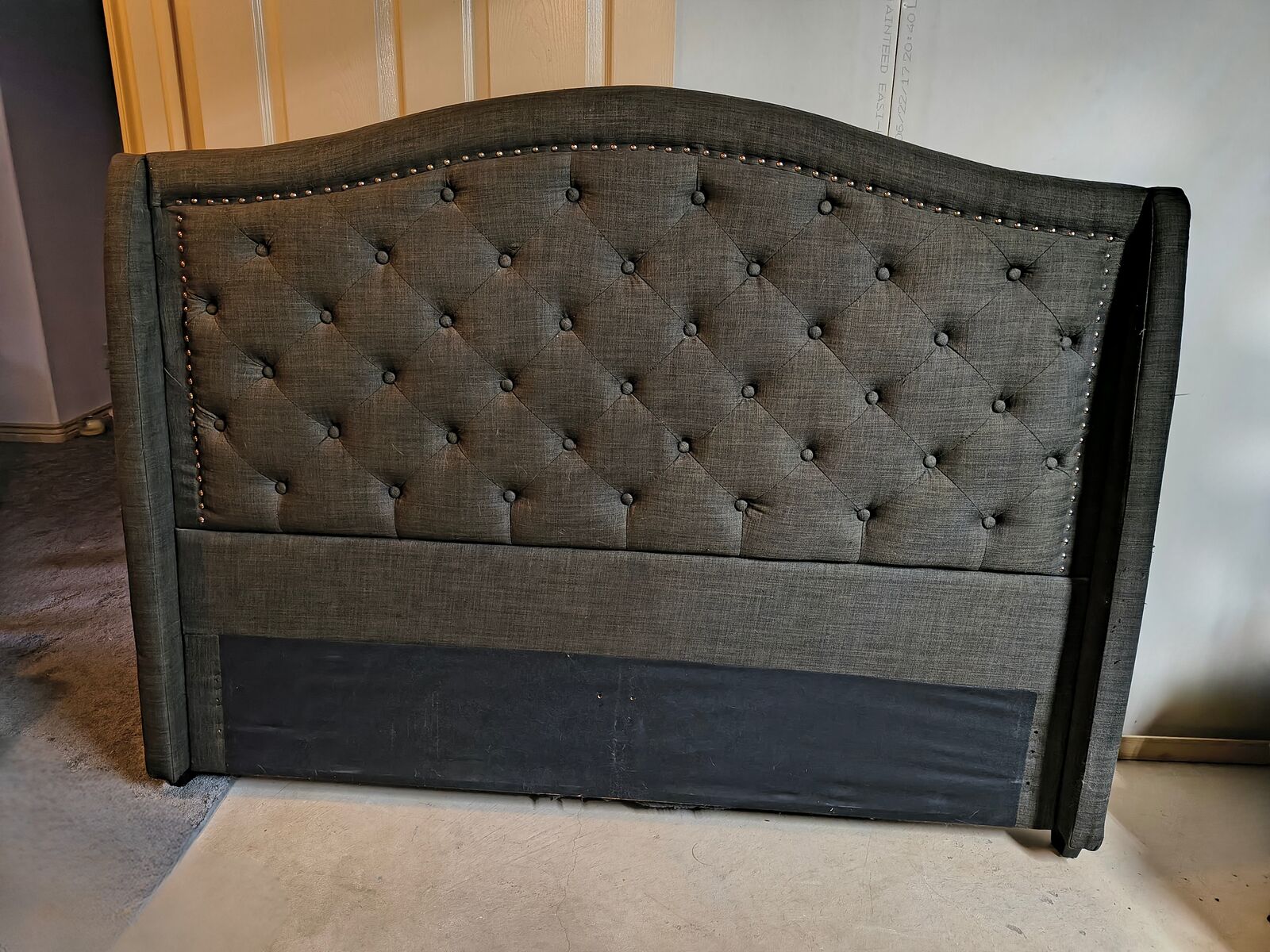 Queen Mattress Metal Frame and Tufted Headboard