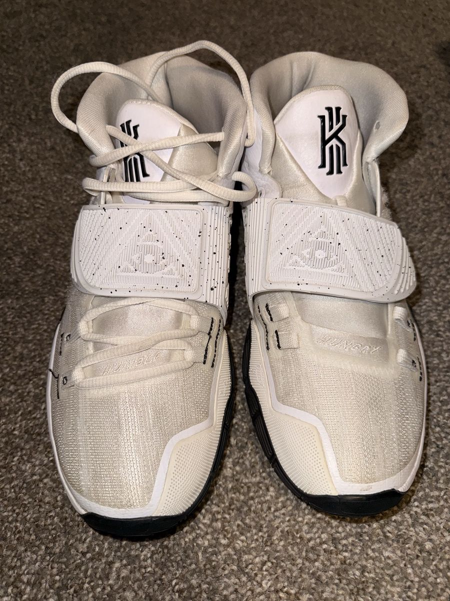 Kyrie 6 White/black-pure platinum basketball shoes