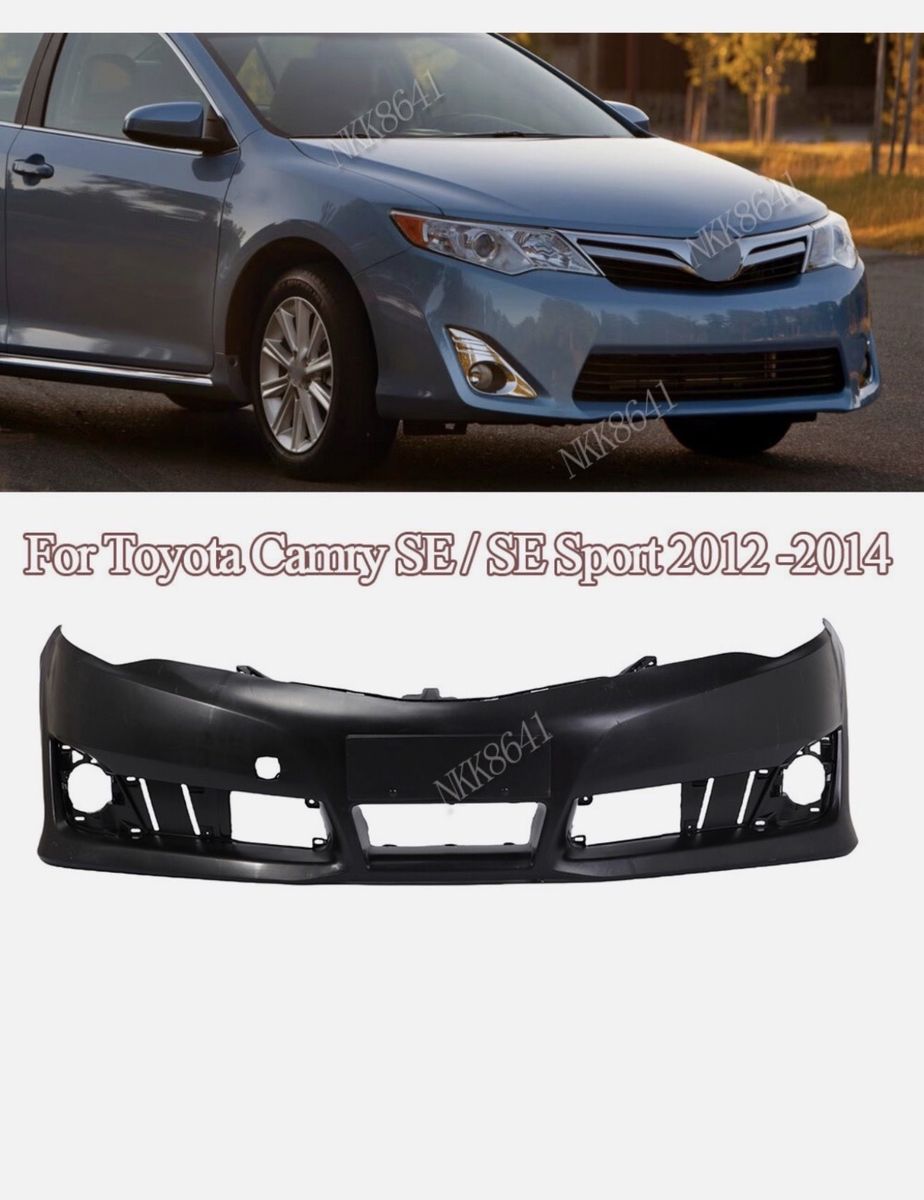 Front Bumper Cover For 2012 2013 2014 Toyota Camry SE / SE Sport Primed Plastic