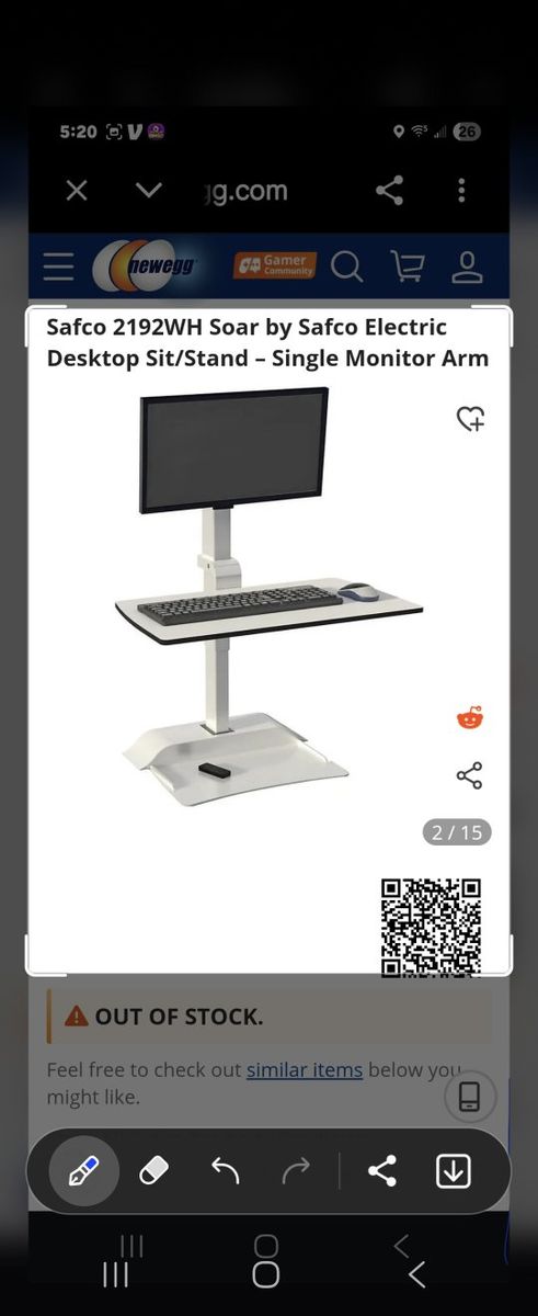 safco soar electric desk with remote...