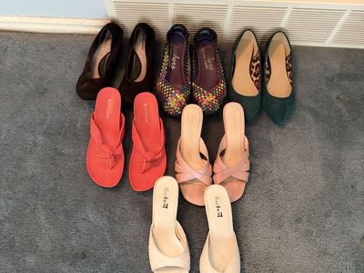 Women’s size 8 shoes and sandals $5 each pair cash/venmo in Provo FCFS