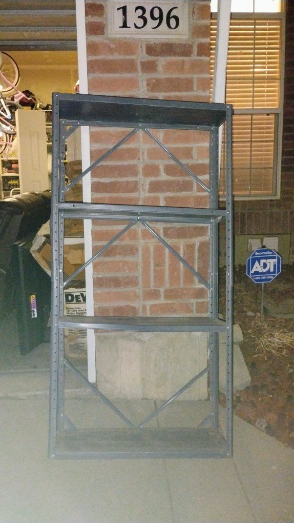 Grey Metal 4-Tier Shelving Unit Heavy Duty Storage Rack