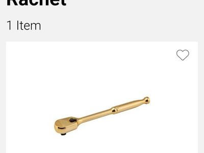 INCON 24 CWT GOLD PLATED 3/8 INCH RACHET Low Profi