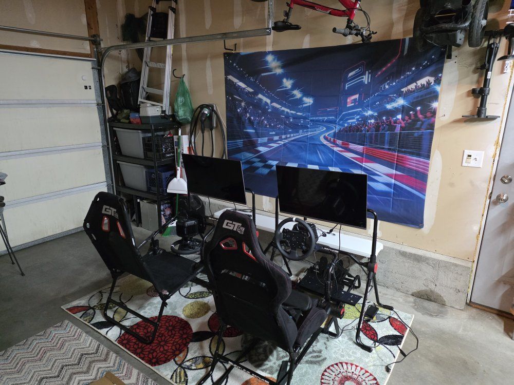 Next Level Racing GT Lite Simulator Cockpit with Logitech RS50 DD Wheel, LC pedals and Monitor stand!! This is a complete rig.