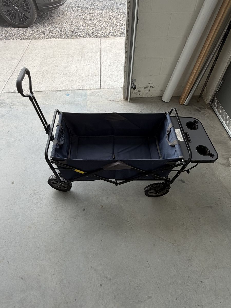 Mac Sports Folding Utility Wagon with Side Table – Great Condition!