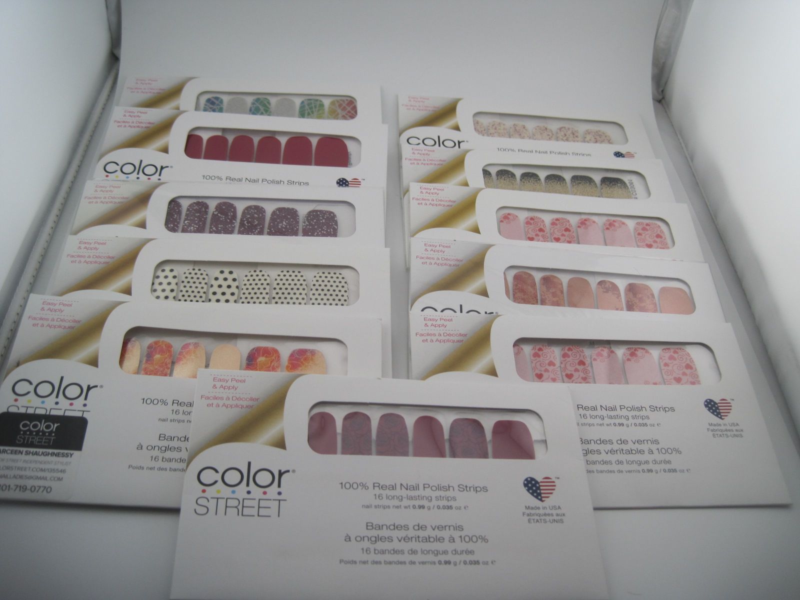 Color Street 100% Real Nail Polish Long Lasting Strips Lot Of 11 Packs