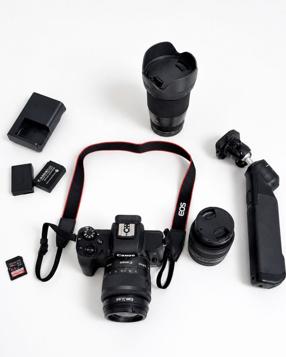 Canon EOS M50 mark II Mirrorless Camera Kit with 3 lenses and more