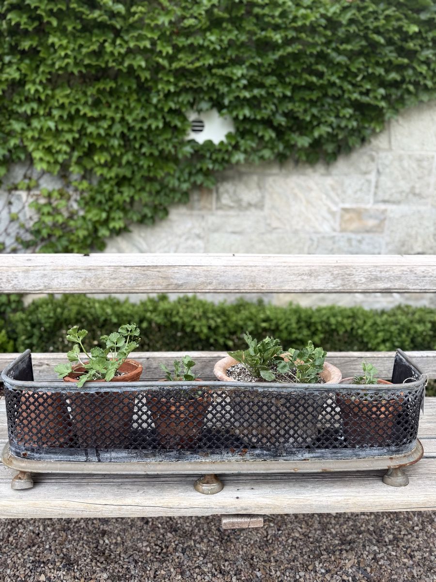 Vintage garden galvanized metal decor