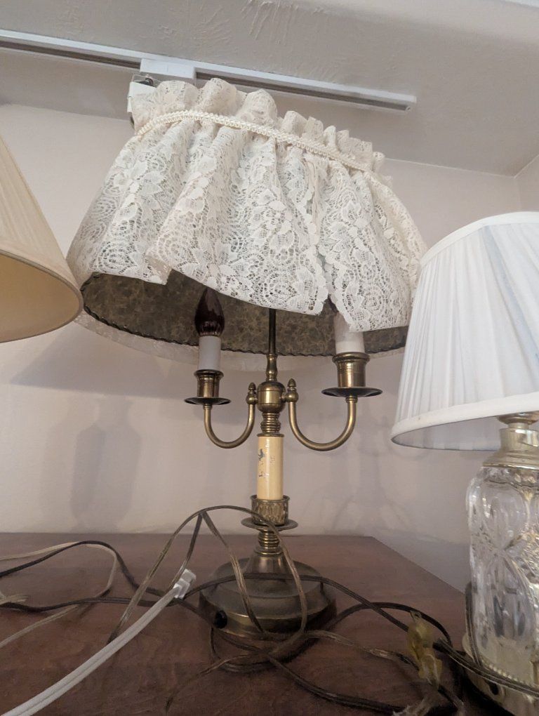 vintage brass table lamp