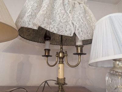 vintage brass table lamp