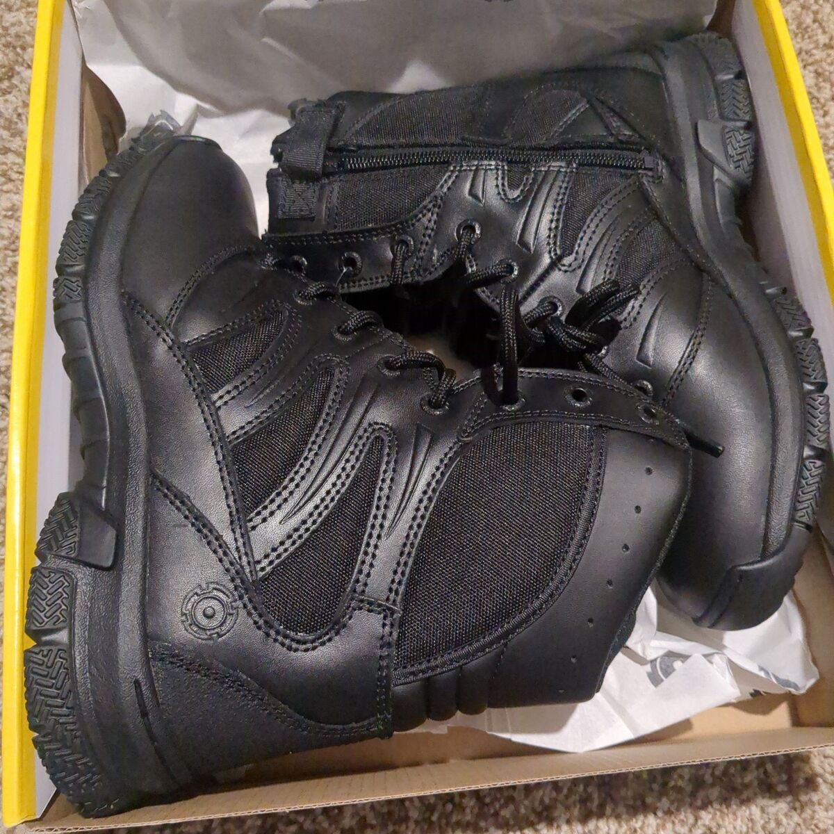 *NEW Original Swat Force 8-in side zip black boots