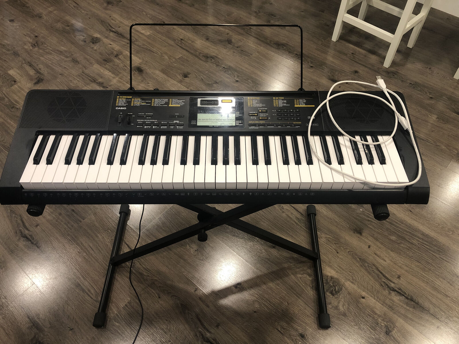 MIDI/ Electric Keyboard w/ Stand, and Midi Cable