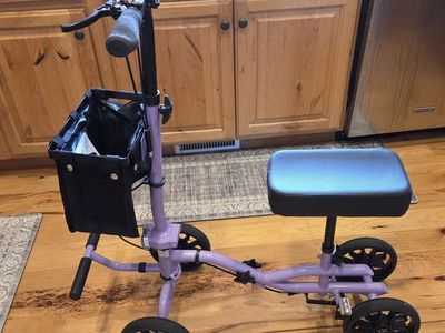 Lightweight Knee Scooter Crutch Alternative, Foldable & Adjustable Knee Scooter, Foot Surgery, Ankle
