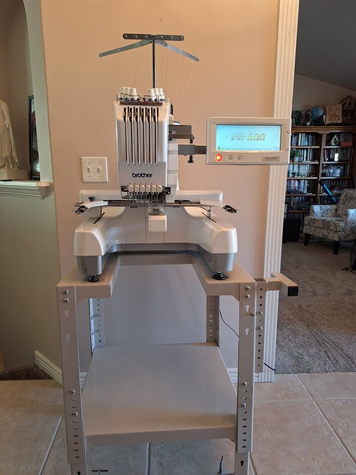 Brother PR-600 Embroidery Machine with stand