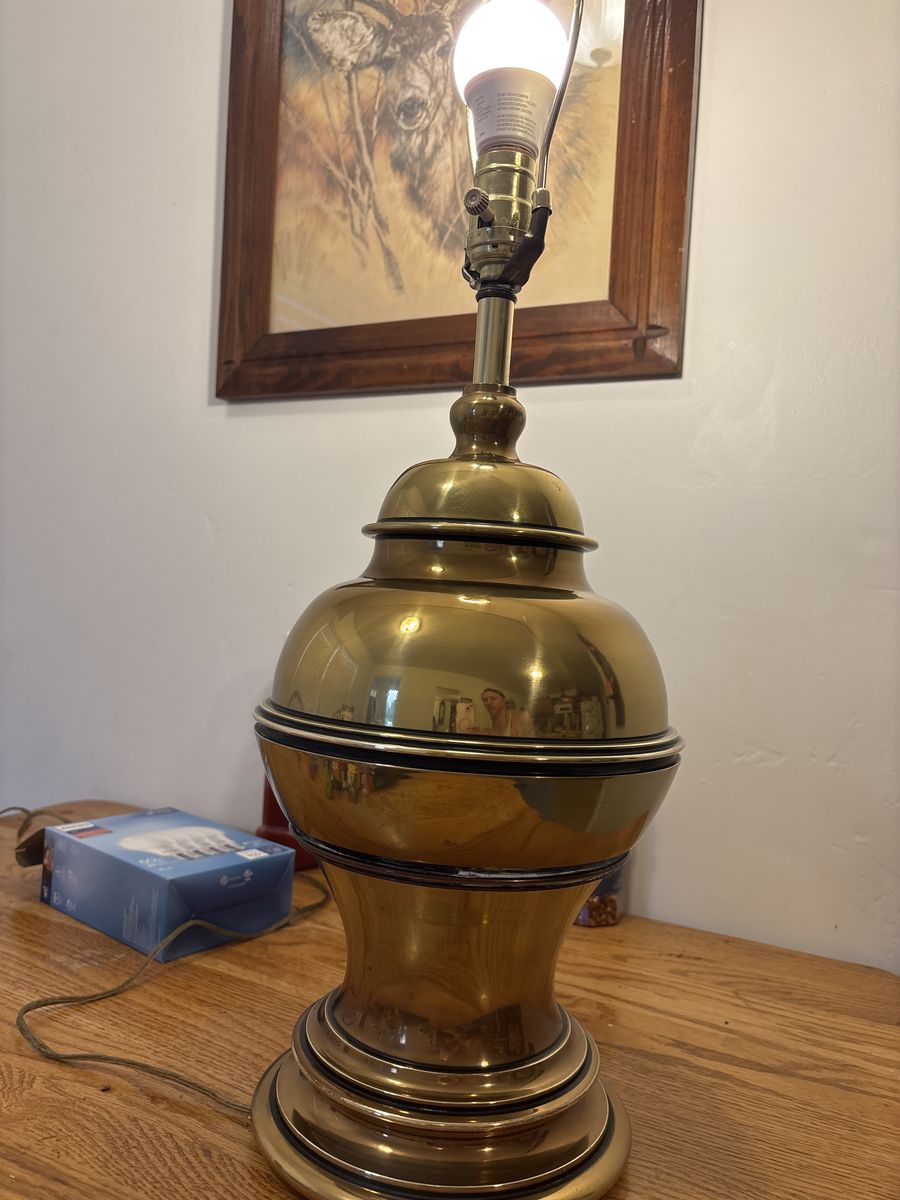Vintage Stiffel Brass Gold Table Lamp Mid-Century Modern Classic Home Decor Light Fixture