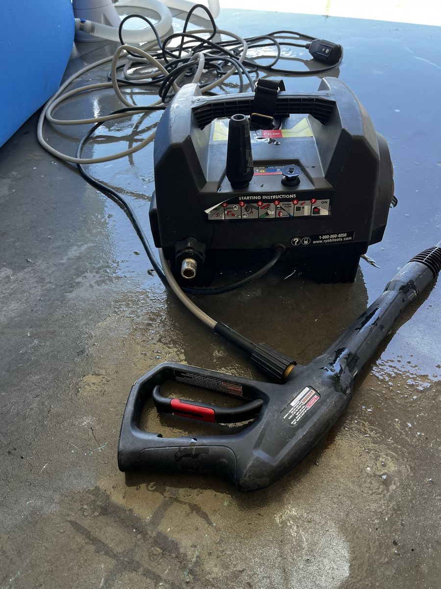Ryobi Pressure Washer with Spray Gun and Hoses - Electric Power for Home Use