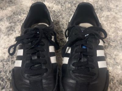 Adidas Samba Classic Black White Leather Indoor Soccer Shoes Sneakers - Size Men's 4.5/Women's 6