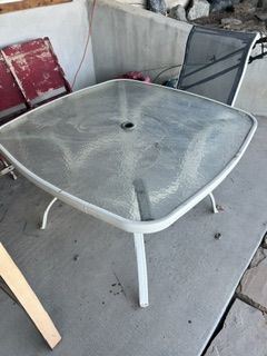 FREE glass patio table and chair