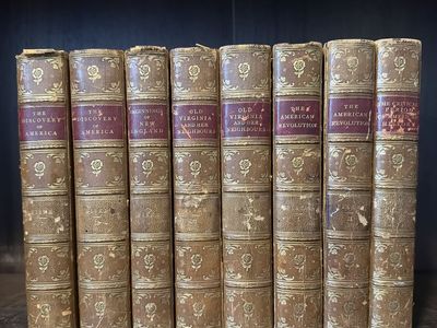 Antique John Fiske American History Books – 8 Leather-Bound Volumes – 1890s