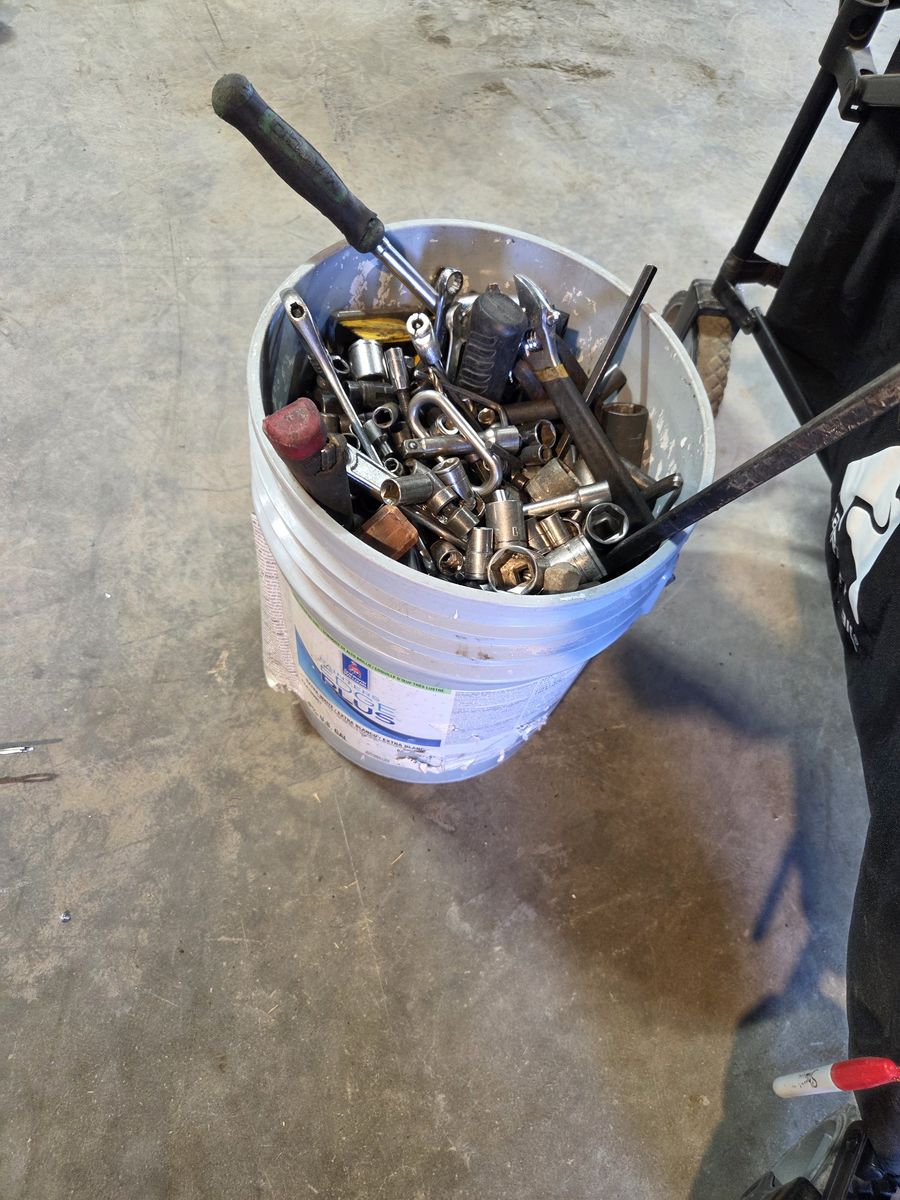 Bucket full of tools