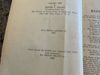 1920 Book of Mormon