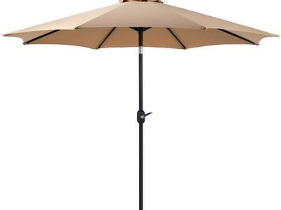 New 9ft Khaki Patio Umbrella
