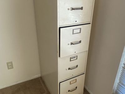 Metal 4-Drawer Vertical File Cabinet Off-White Office Storage