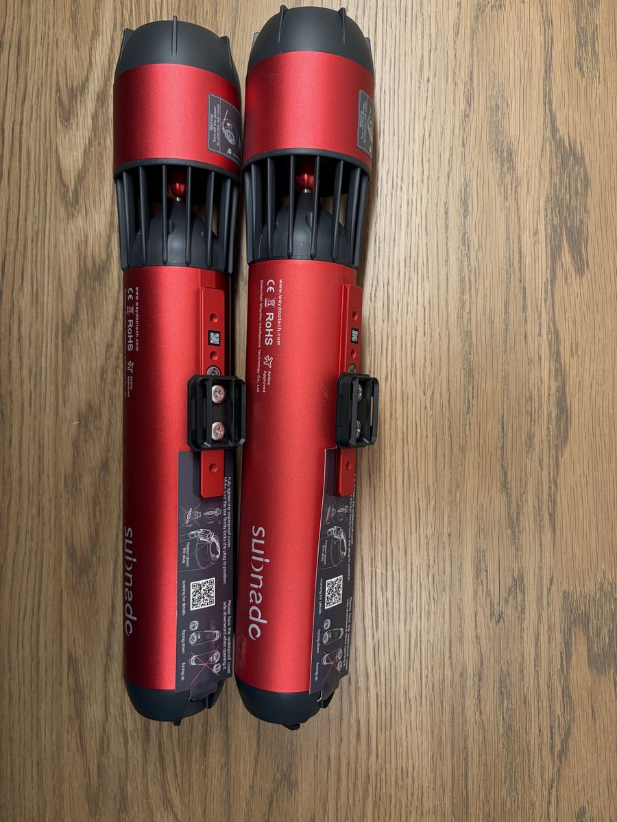 Subnado Underwater Scooter Dive Propulsion System (Pair) with Mounts & Handles, Red