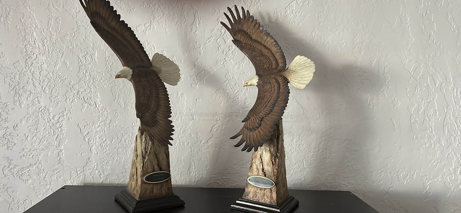 Mill Creek Studios 'Born Free' Eagle Sculptures by Joe Slockbower - Pair with COAs