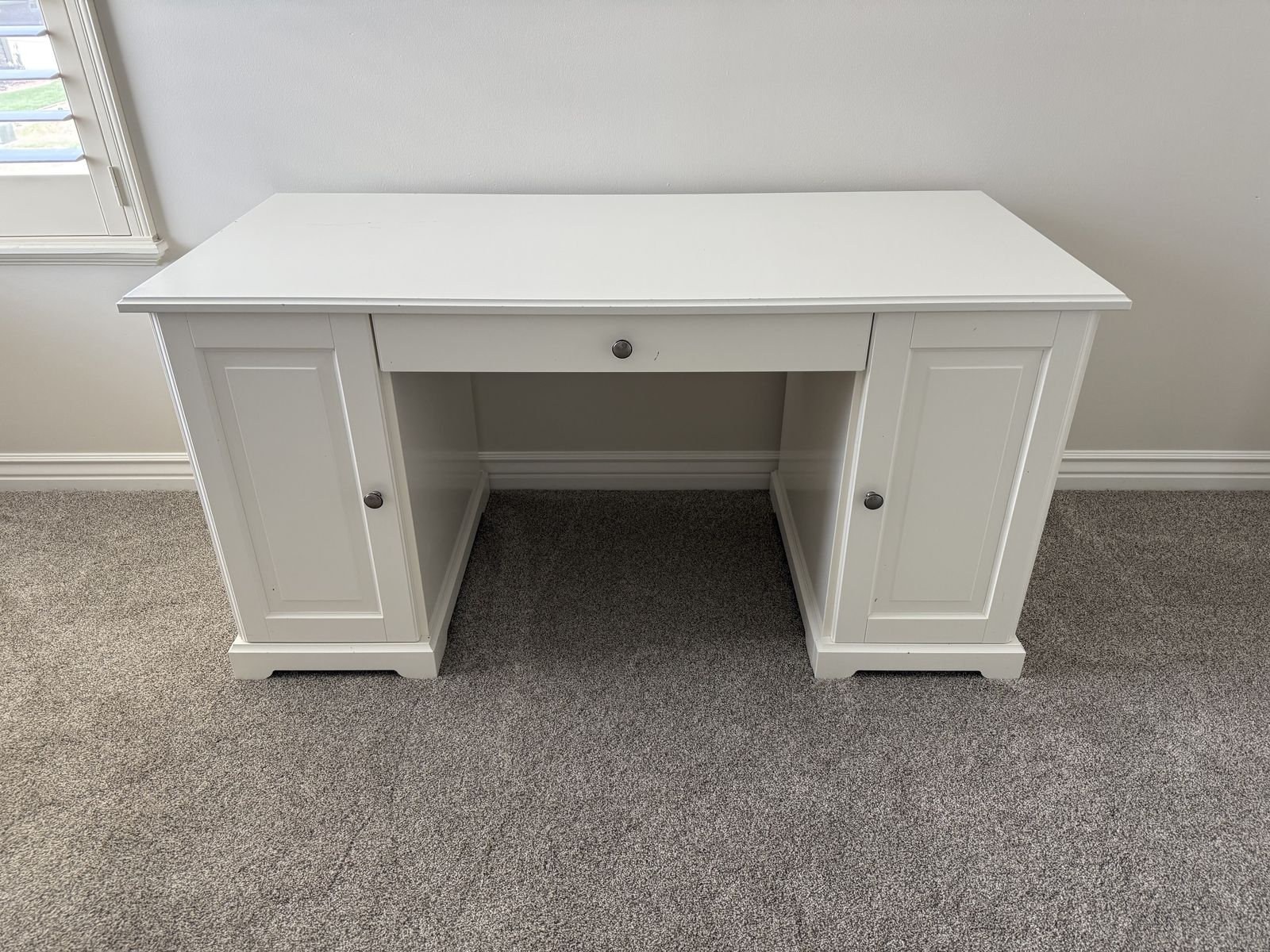 IKEA White Desk with Storage