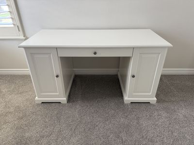 IKEA White Desk with Storage