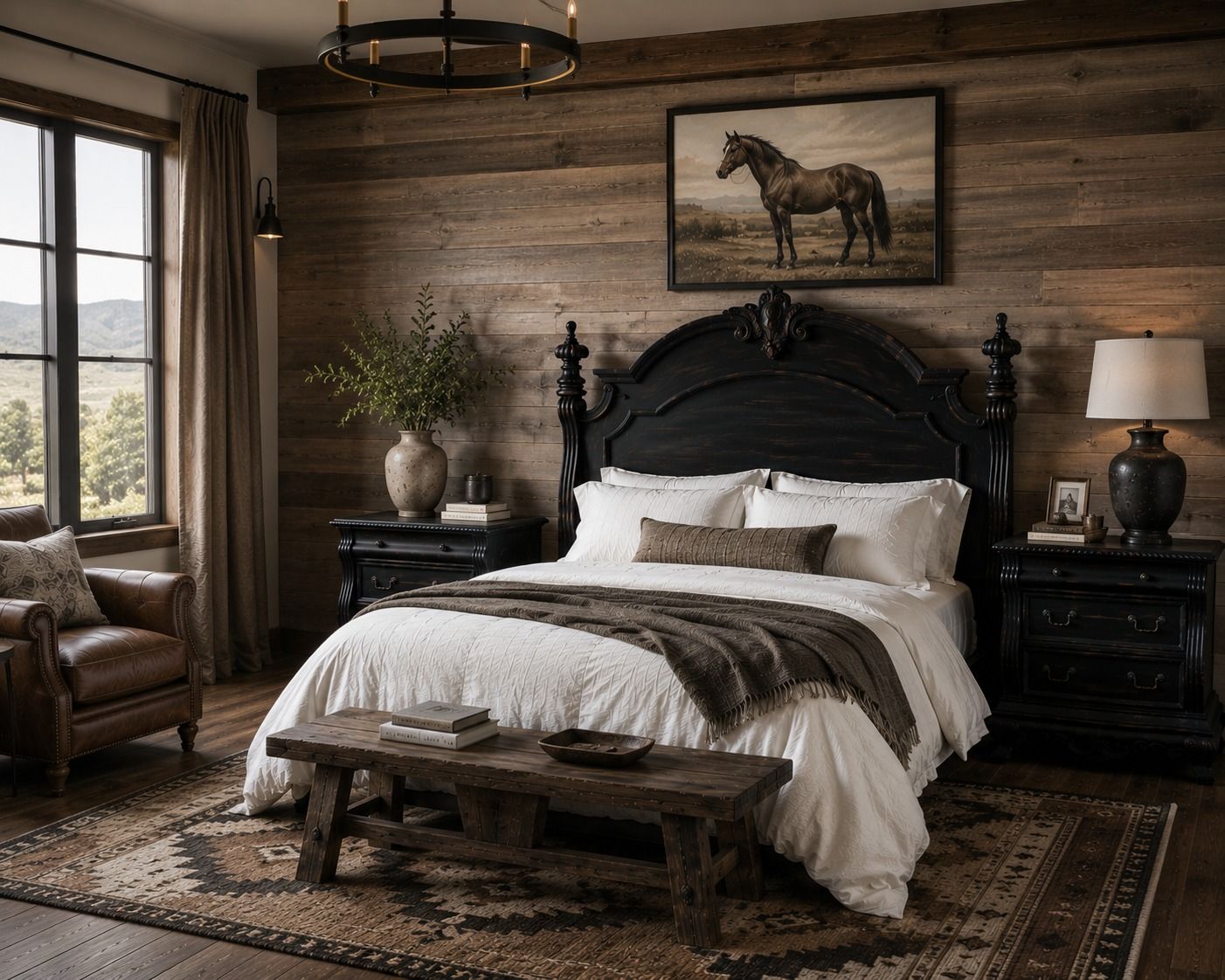 TALL King Black Headboard With Bed Frame  French Country Modern Farmhouse Cottagecore Gothic Cabin Western