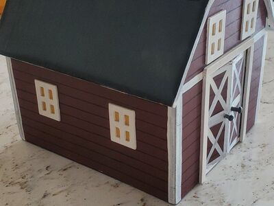 Wood Barn Music Box